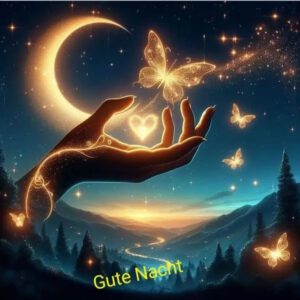 Gute Nacht: Magische Schmetterlinge unterm Mondlicht