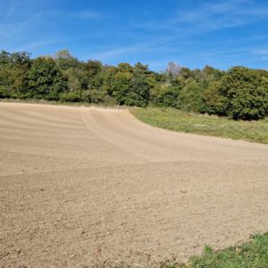 Sandstrand mit Stadtblick und Meer