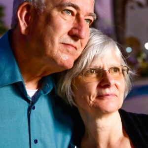Close-Up Twilight Couple Portrait