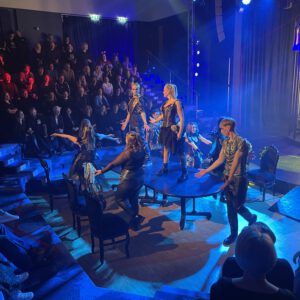 „Spektakuläre Tanzshow im interaktiven Theaterraum“
