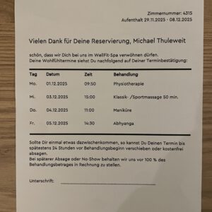 Terminübersicht WellFit-Spa